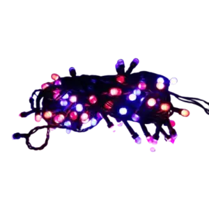 Serie decorativa navideña, 300 luces led blancas, con cable negro / h…