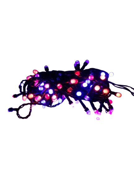 Serie decorativa navideña, 300 luces led blancas, con cable negro / h…