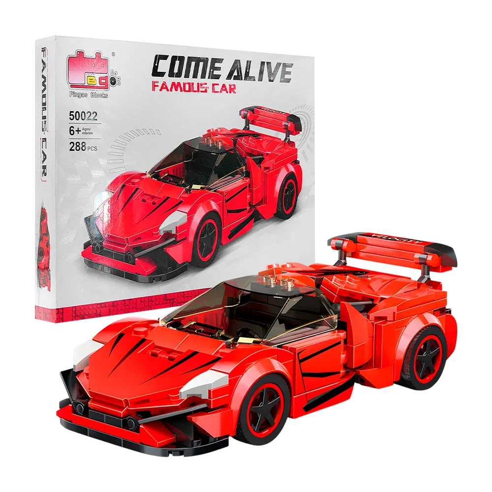 Juguete armable con diseño de carro, 288 pcs de bloques, variedad de …