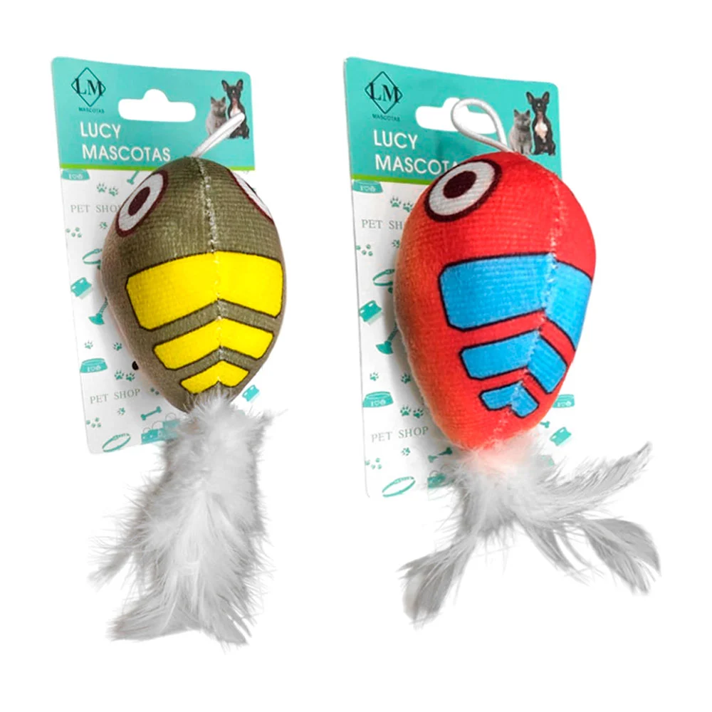 1pza Juguete para mascota esponjoso, con diseño animado, resorte y pl…