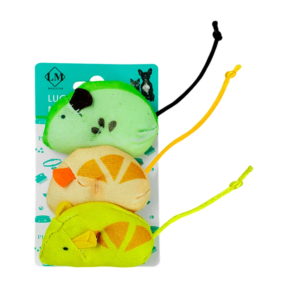 Blíster de 3 mini ratones para mascotas con patrones estampados, mode…