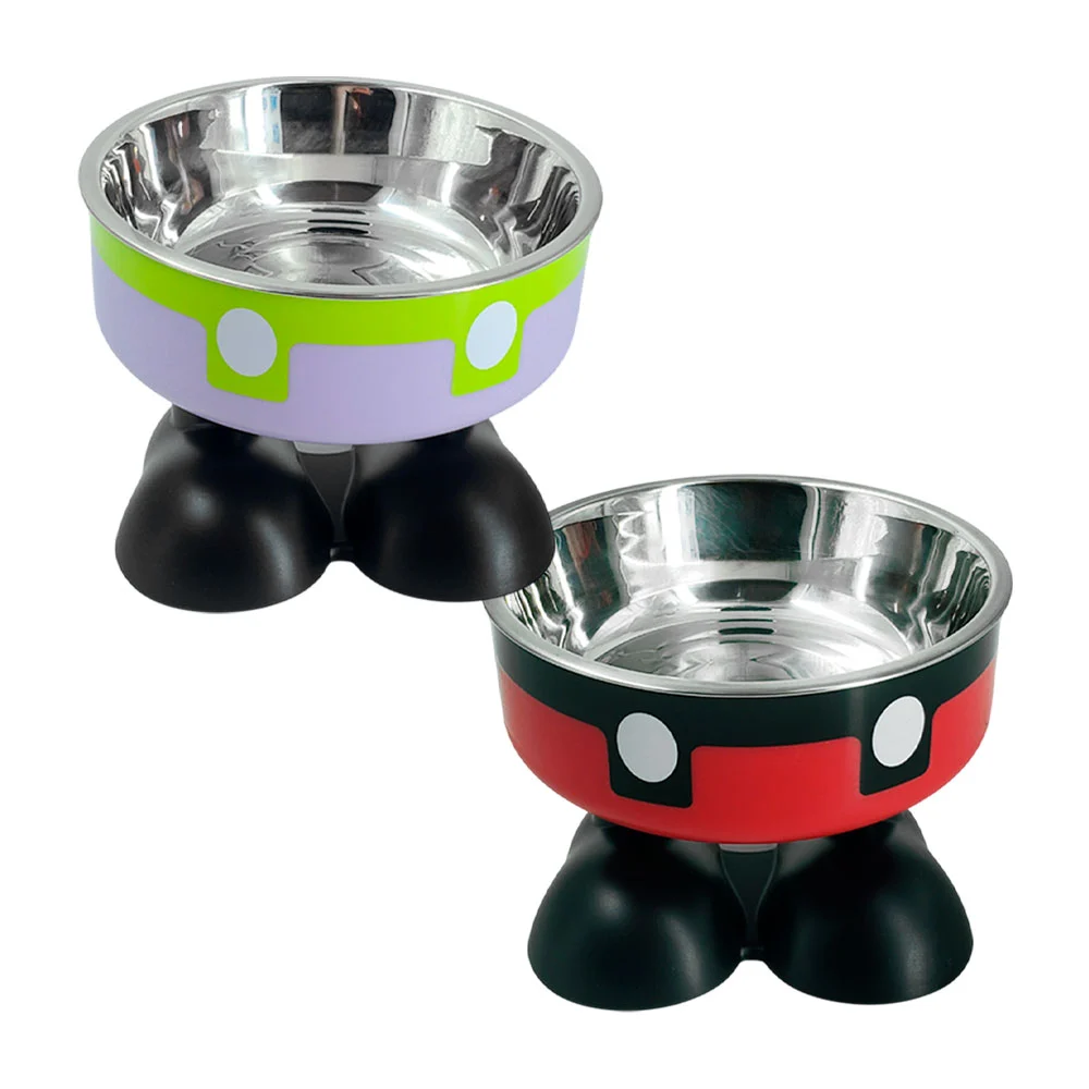 1pza Plato redondo para mascotas con pies pequeños animados, colores …