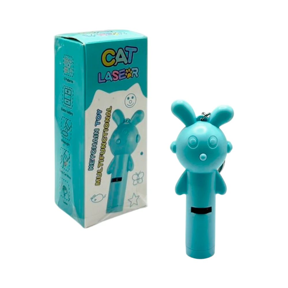 1pza Láser para mascota en forma de conejo con 5 modos de láser y lám…