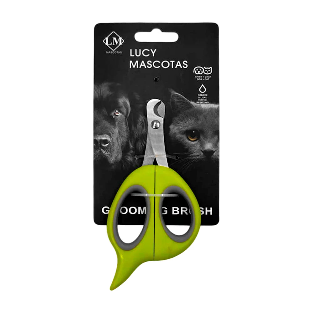 1pza Cortauñas para mascotas estilo tijeras con puntas metálicas / lu…