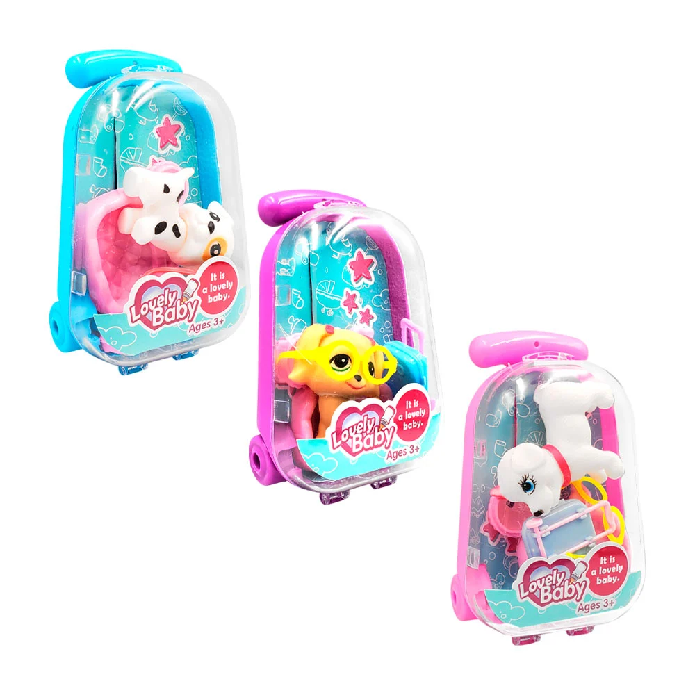 Juguete infantil tipo mochila con mini perrito y mini accesorios, var…