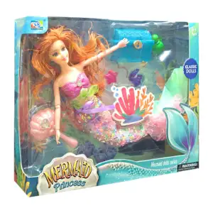 Muñeca articulada sirena mermaid princess con diversos accesorios /cl…