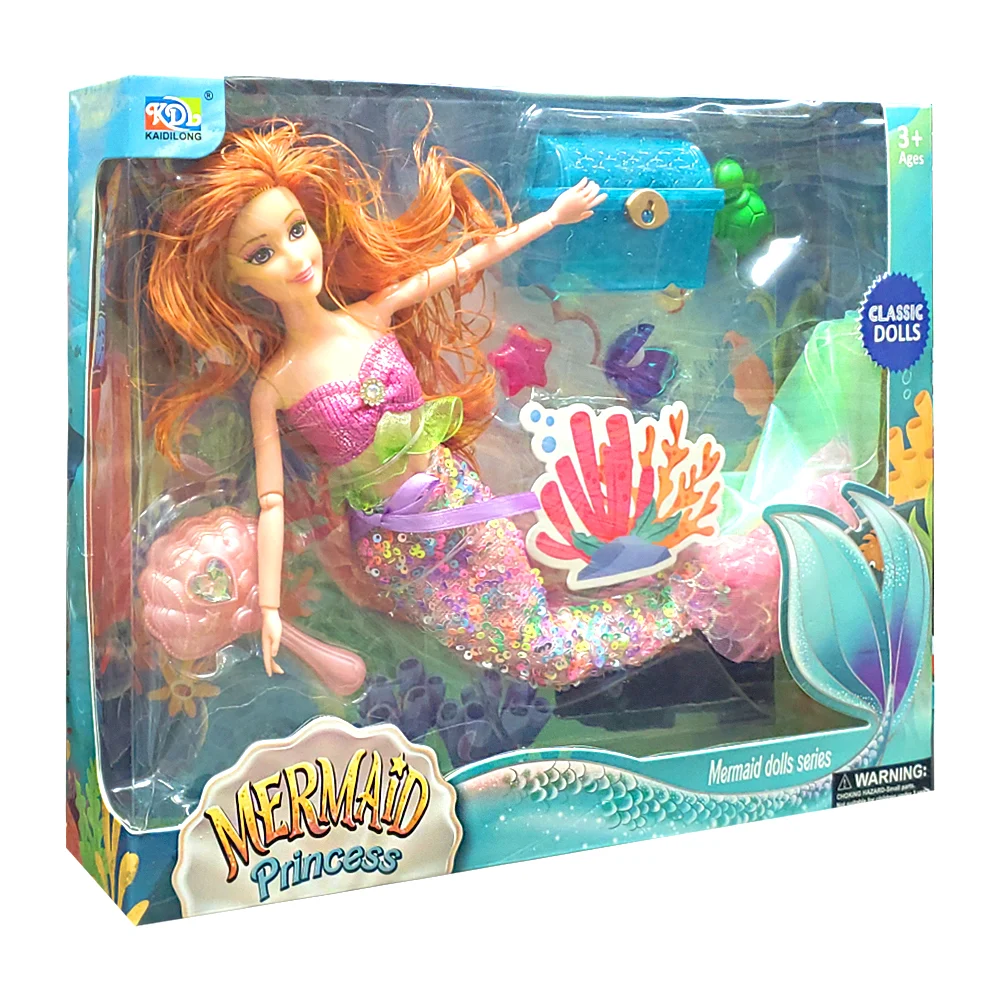 Muñeca articulada sirena mermaid princess con diversos accesorios /cl…