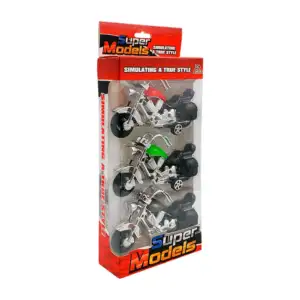 Paquete con 3 mini motocicletas de juguete, varios colores / super mo…