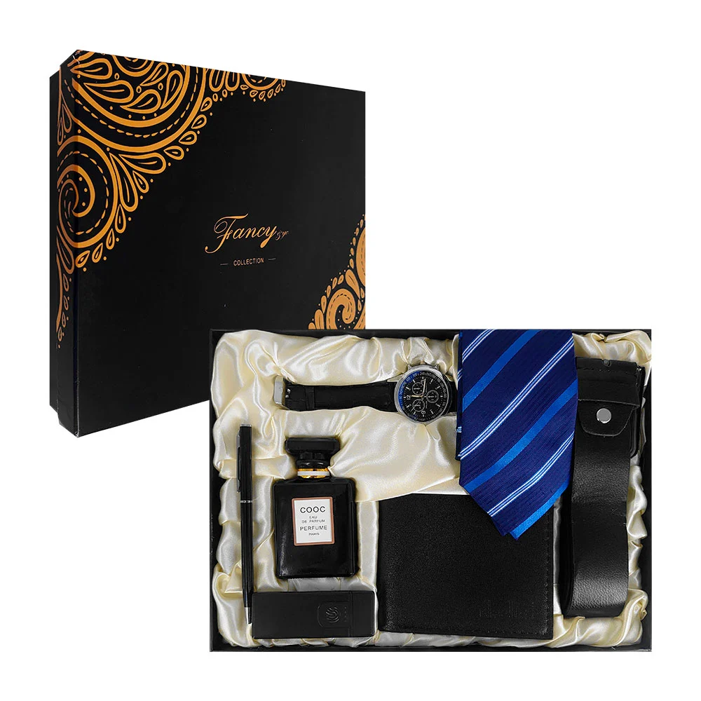 Kit de regalo para caballero, con diferentes accesorios + perfume