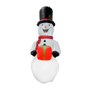 Inflable decorativo navideño en forma de muñeco de nieve con luz led …