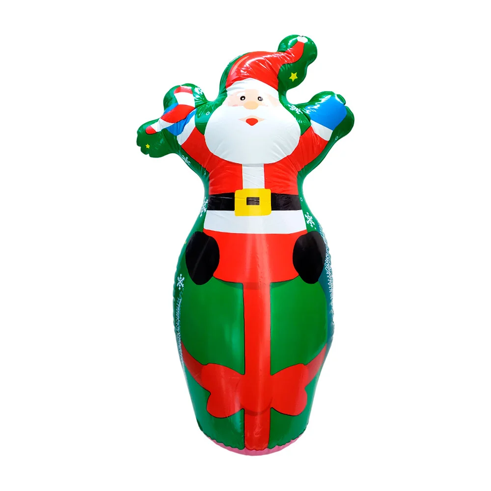 Muñeco inflable navideño para entrenamiento de boxeo con luz y contro…