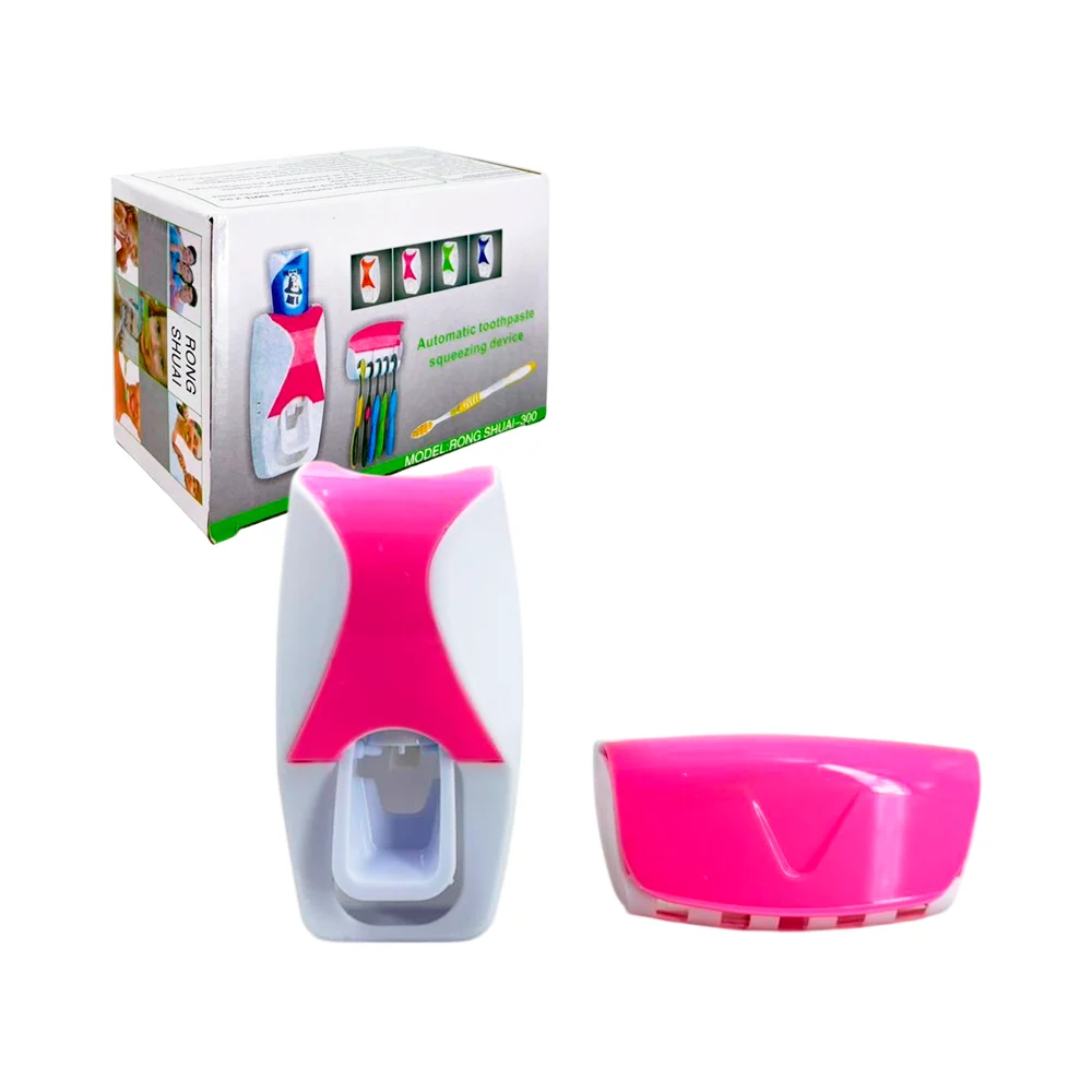 Dispensador manual de pasta dental con porta cepillos de 5 espacios /…