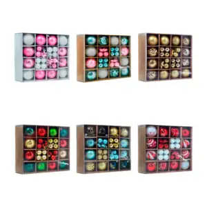 Paquete grande con 36 esferas navideñas decorativas, variedad de mode…