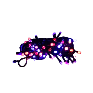 Serie navideña de 7m con cable negro y 100 luces led en color azul y …