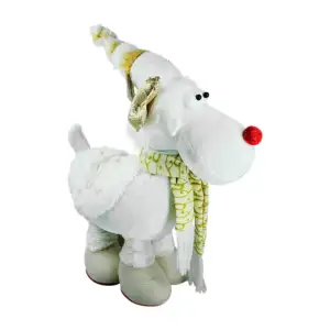 Adorno estirable navideño 33cm, en forma de reno afelpado con detalle…