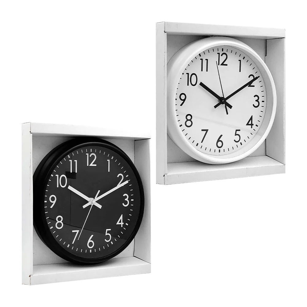 Reloj para pared redondo con diseño moderno sencillo, 25cm, silencioso, variedad