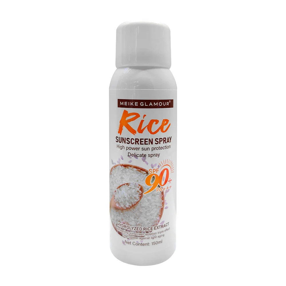 Protector solar spf 90 en spray con extracto de arroz, 150ml / meike …
