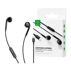 1pz Audífonos alámbricos estilo earphones, con entrada tipo c y micró…