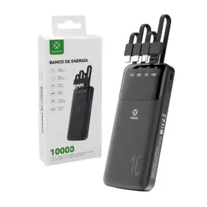 Power bank con pantalla, cable usb, v8, tipo c, lightning y capacidad…