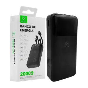 1pza Powerbank con indicador led, cable de carga tipo c, usb, lightni…