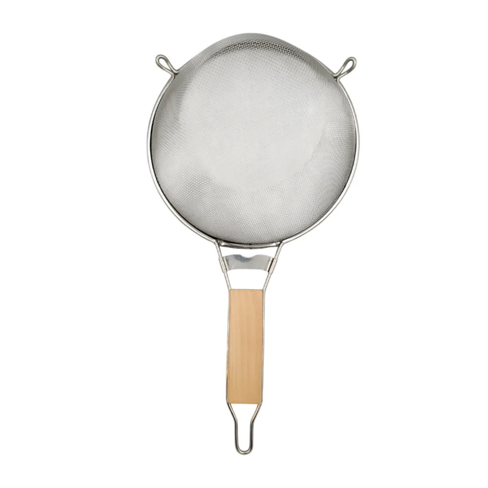 Colador - escurridor de acero inoxidable para alimentos, mango de mad…