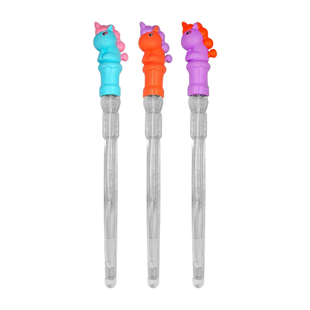 Vara de burbujas infantil con mango en forma de unicornio, variedad d…