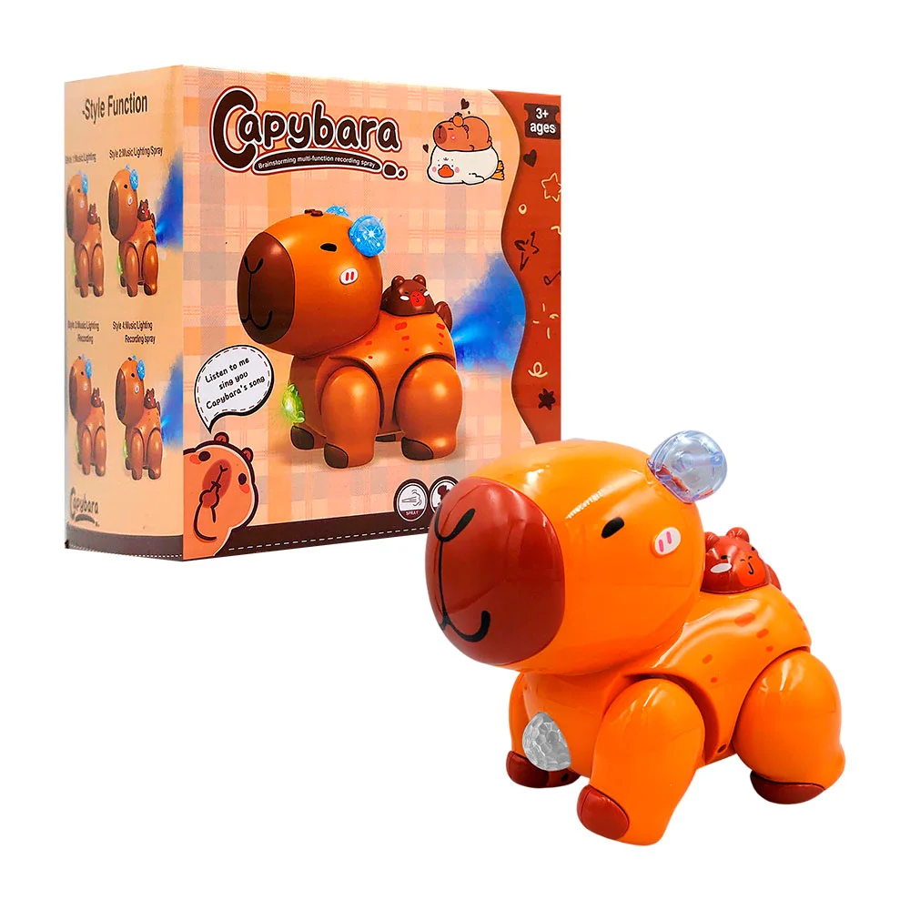 Juguete, capibara móvil con luces, música y lanzador de spray / capyb…