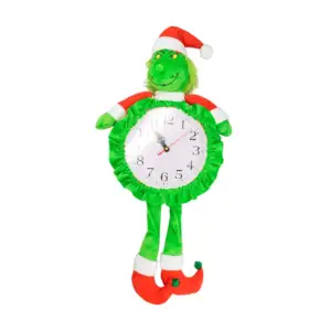 Reloj decorativo navideño, afelpado en forma del grinch, 70cm / reloj…