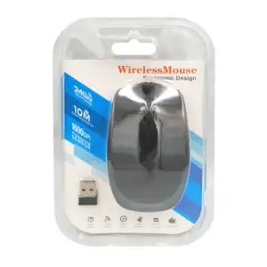 Mouse inalámbrico, ergonómico, diseño discreto-moderno + nano recepto…