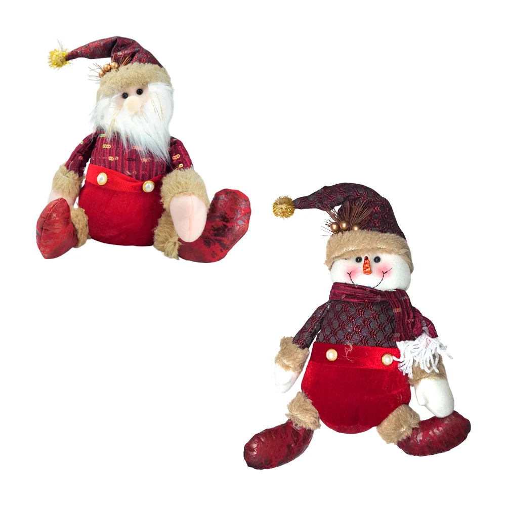 Adorno - peluche decorativo navideño con diseño de santa claus o muñe…