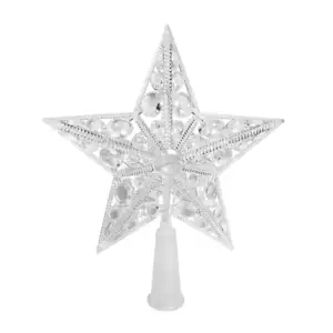 Estrella transparente multicolor de 17cm para punta de árbol / sd-5461