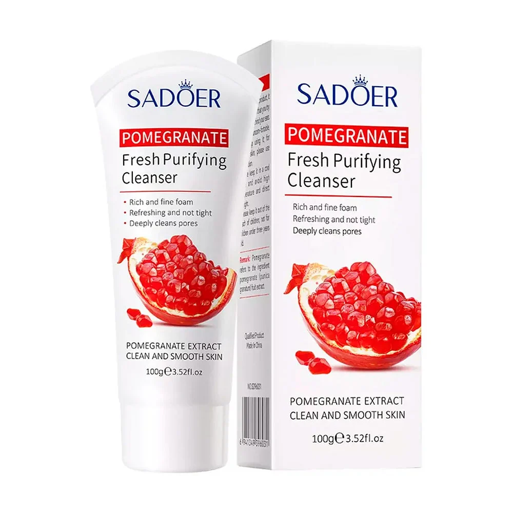 Limpiador facial hidratante refrescante sadoer con extracto de granad…