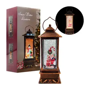 Adorno navideño, lámpara candelabro, músical con luz y figura encapsu…