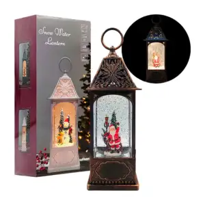 Lámpara vintage navideña musical, con luz y figura encapsulada / sdcp…