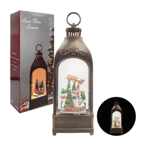 Adorno navideño decorativo, lámpara musical con luz y figura encapsul…