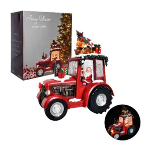 Tractor decorativo navideño, musical con luz, pino y figura encapsula…