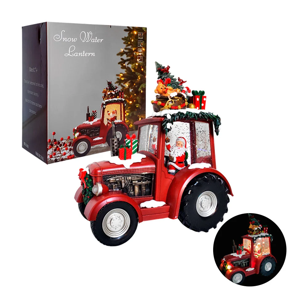 Tractor decorativo navideño, musical con luz, pino y figura encapsula…