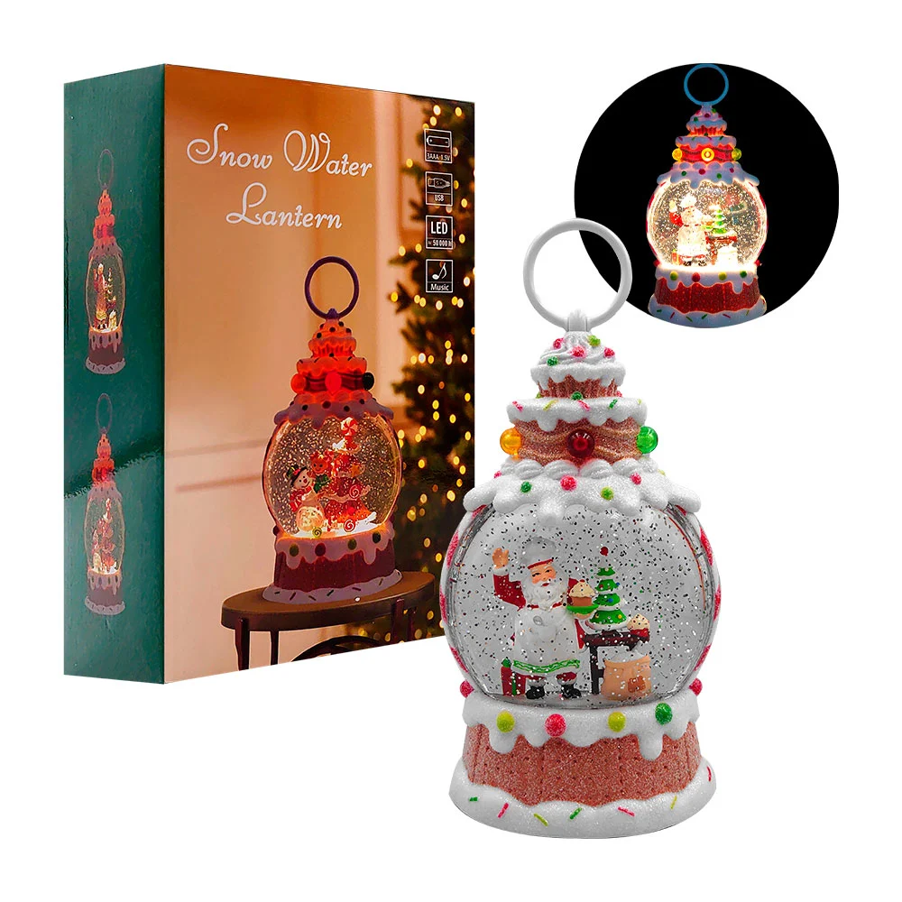 Adorno decorativo navideño de dulces, musical con luces y figura enca…