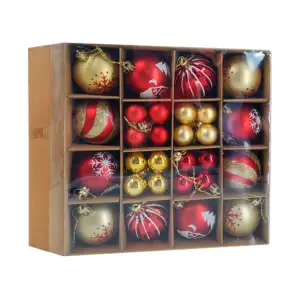 Paquete de esferas navideñas decorativas, con diferentes tamaños y di…