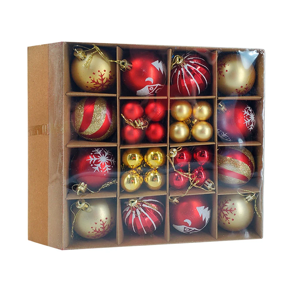 Paquete de esferas navideñas decorativas, con diferentes tamaños y di…