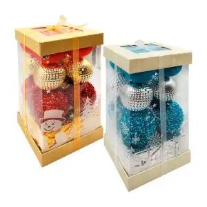 Caja con 16 adornos colgantes navideños regalos, esferas, variedad de…