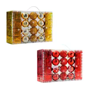 Paquete con 20 adornos colgantes regalos o esferas con texturas, vari…