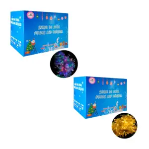Serie decorativa, 500 luces led mágica, cable transparente, variedad …
