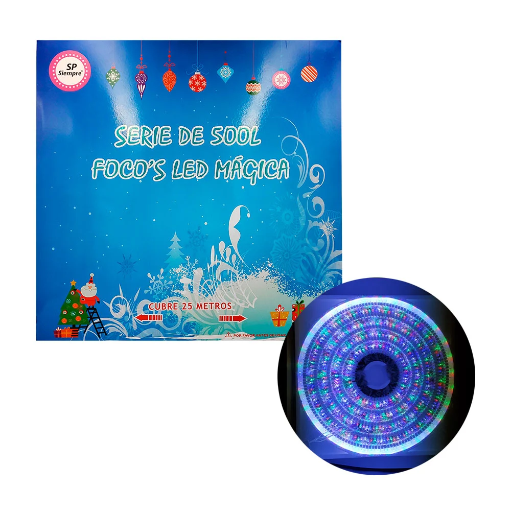 Serie decorativa, 500 luces mágicas, cable transparente, color surtid…