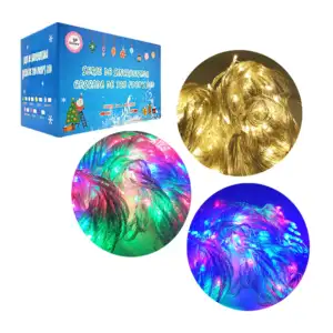 Serie decorativa de cascada, 320 leds sincronizados, transparente, co…