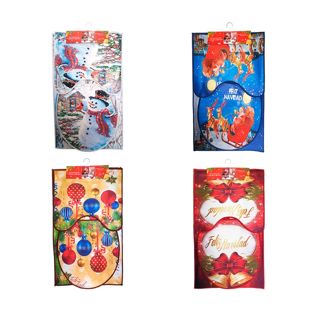 Set decorativo para el baño, 3pz con temática navideña, variedad de m…