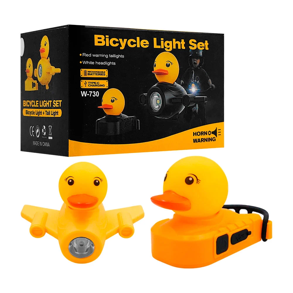 Juego de luces en forma de patito para bicicleta con luz y sonido + c…