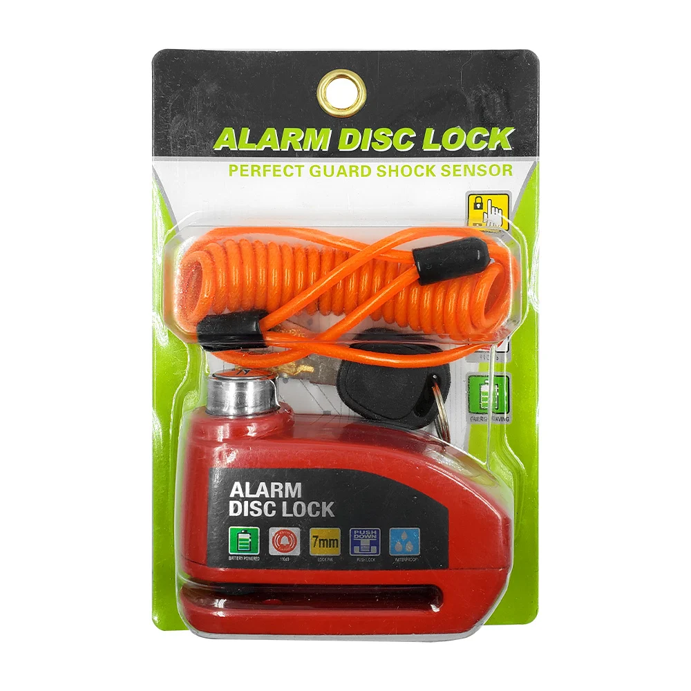 Candado de seguridad universal con alarma y 2 llaves para disco de mo…