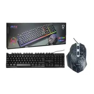 Blíster de teclado y ratón estilo gamer, con estampado e iluminación …