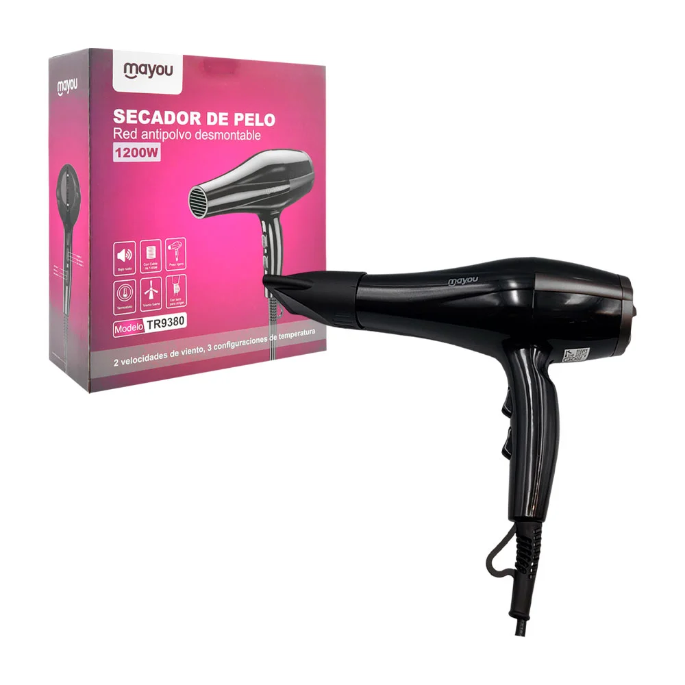 1pza Secadora de pelo estilo pistola, eléctrica, con red antipolvo de…
